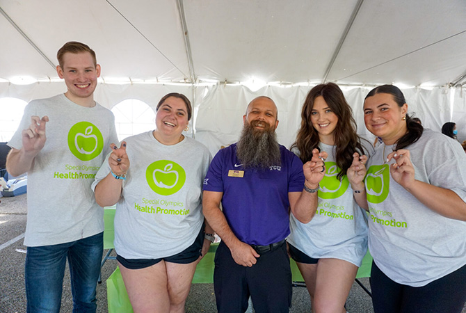 Kinesiology students at the Special Olympics Texas