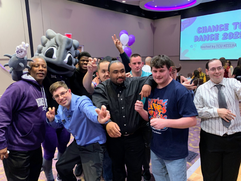 Guests at the TCU chapter of the NSSLHA’s Chance to Dance event