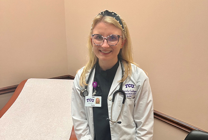 Katie Seliga, TCU Nursing DNP-FNP student. 