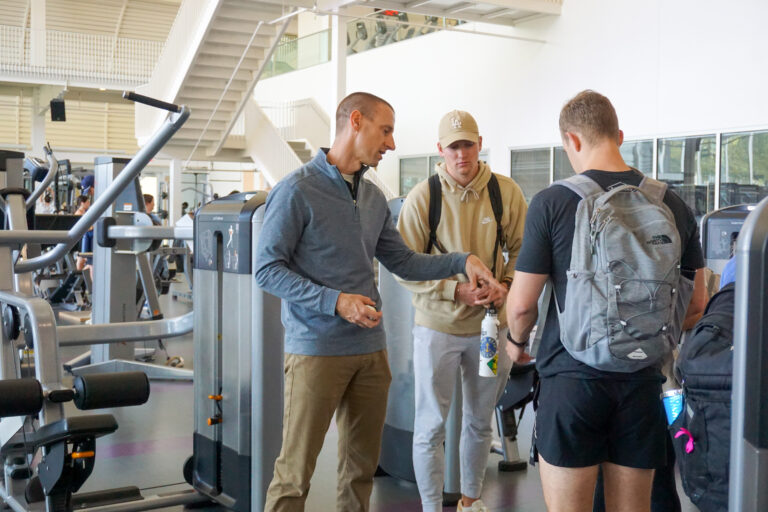 Students at the TCU recreation center