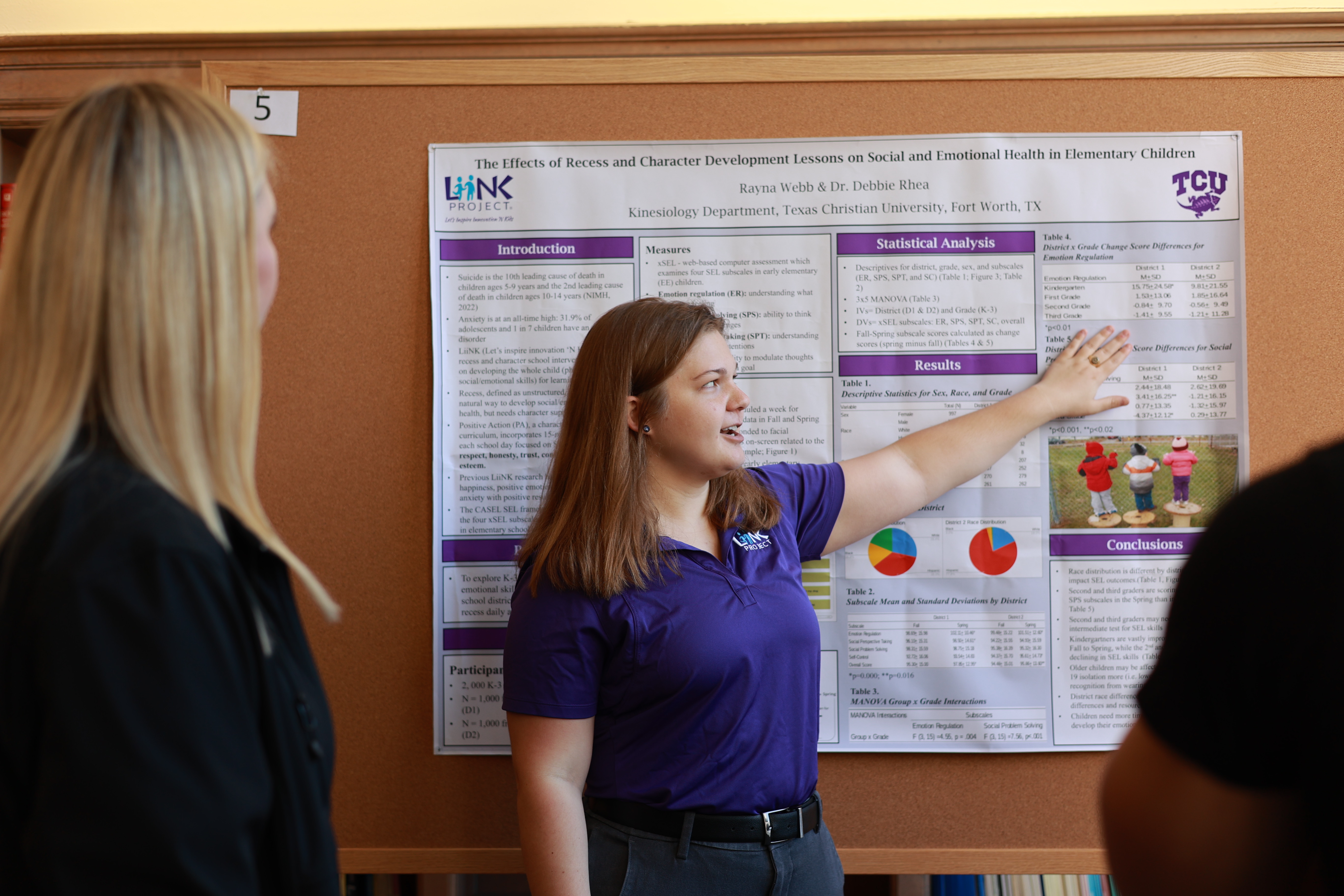Student presents her research 
